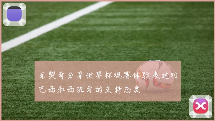 东契奇分享世界杯观赛体验表达对巴西和西班牙的支持态度